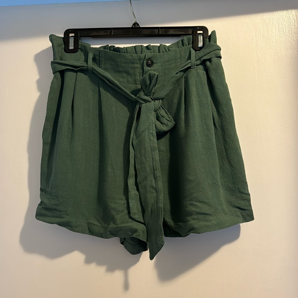 Pink Lily Paperbag Shorts with Belt